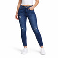 Women’s Dark Blue Denim Jeans(INSIDE)