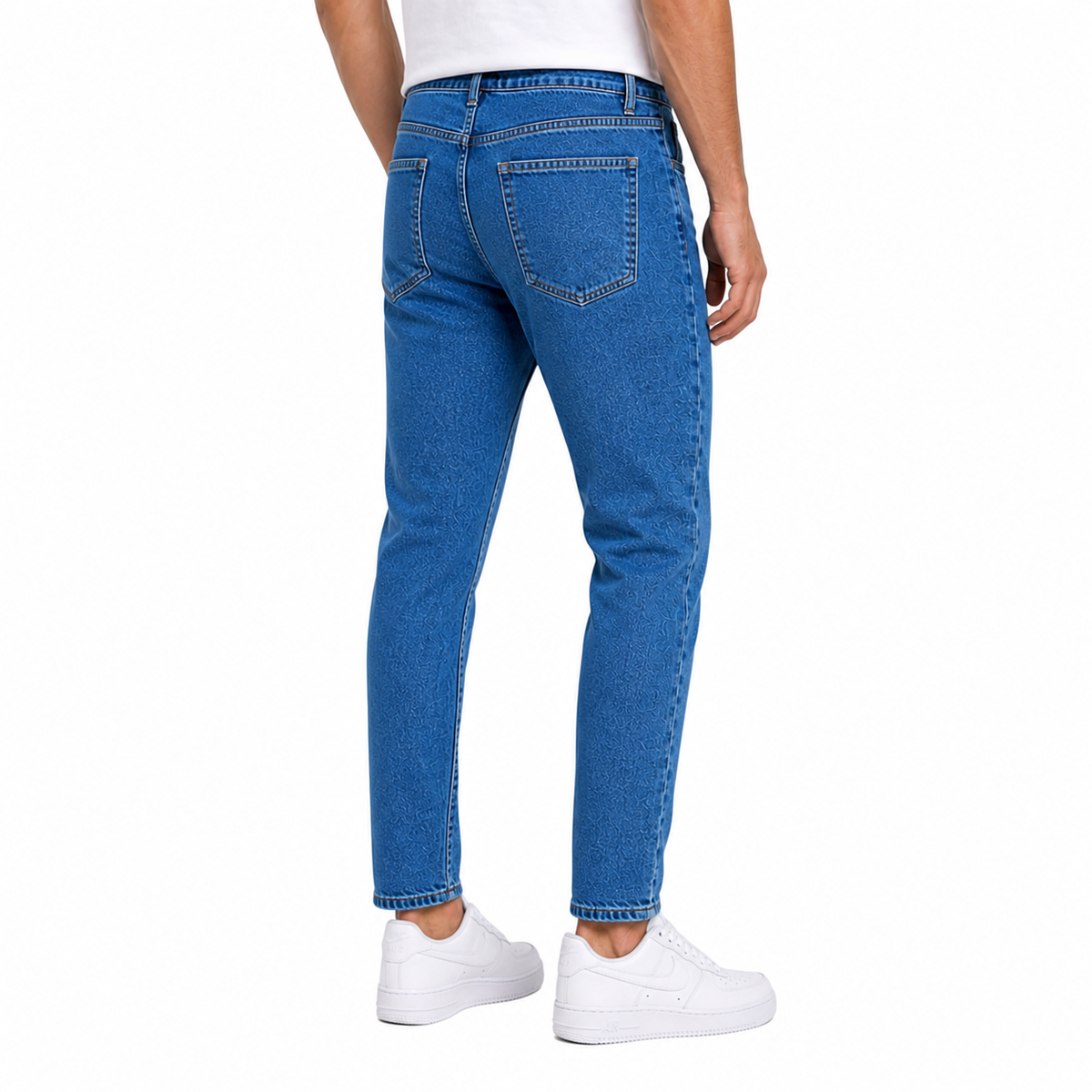 Blue Monogram Patterned Jeans(INSIDE)