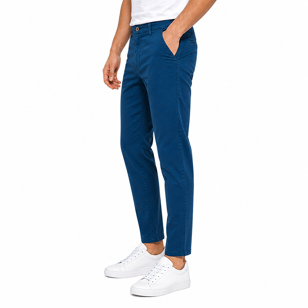 Comfortable Blue Chino Pants(INSIDE)