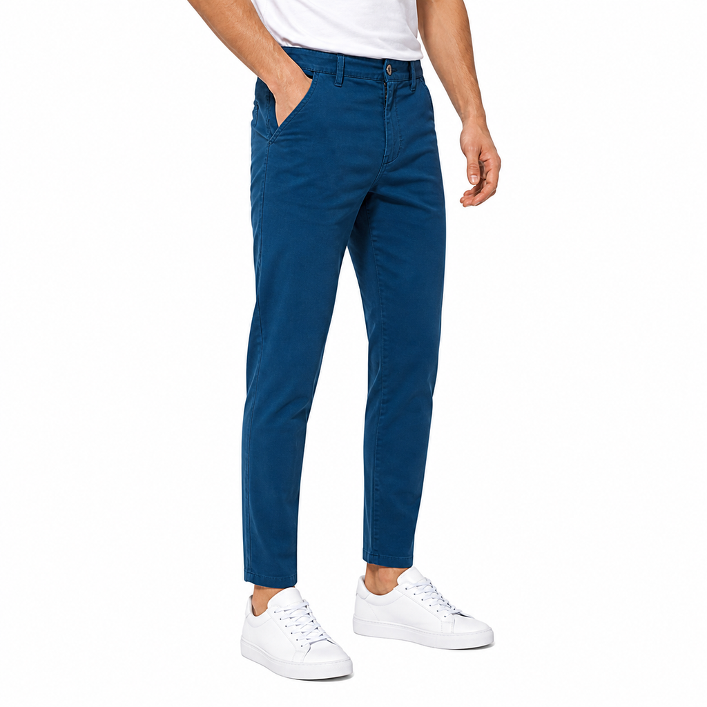 Comfortable Blue Chino Pants(INSIDE)