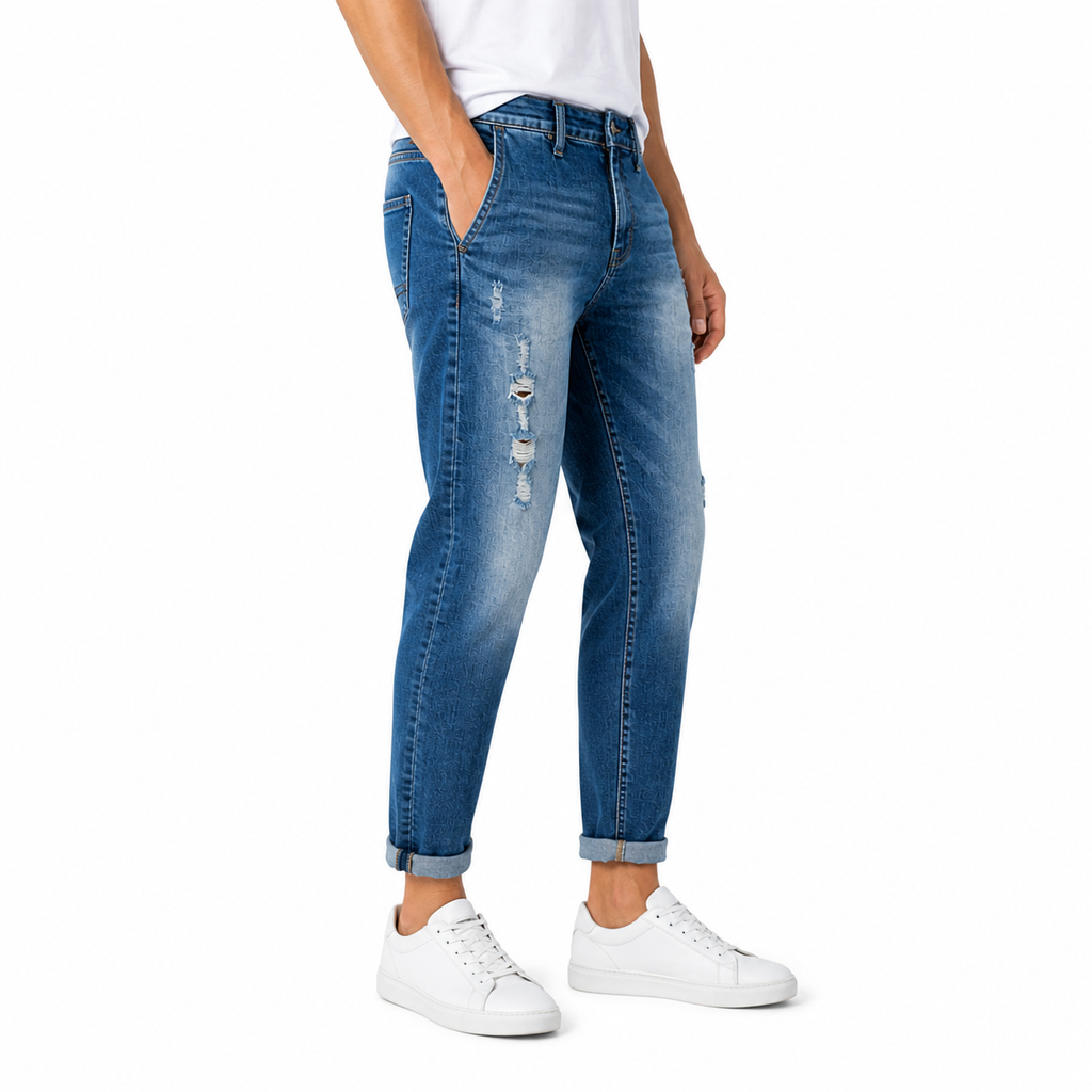 Relaxed Fit Distressed Jeans (INSIDE)