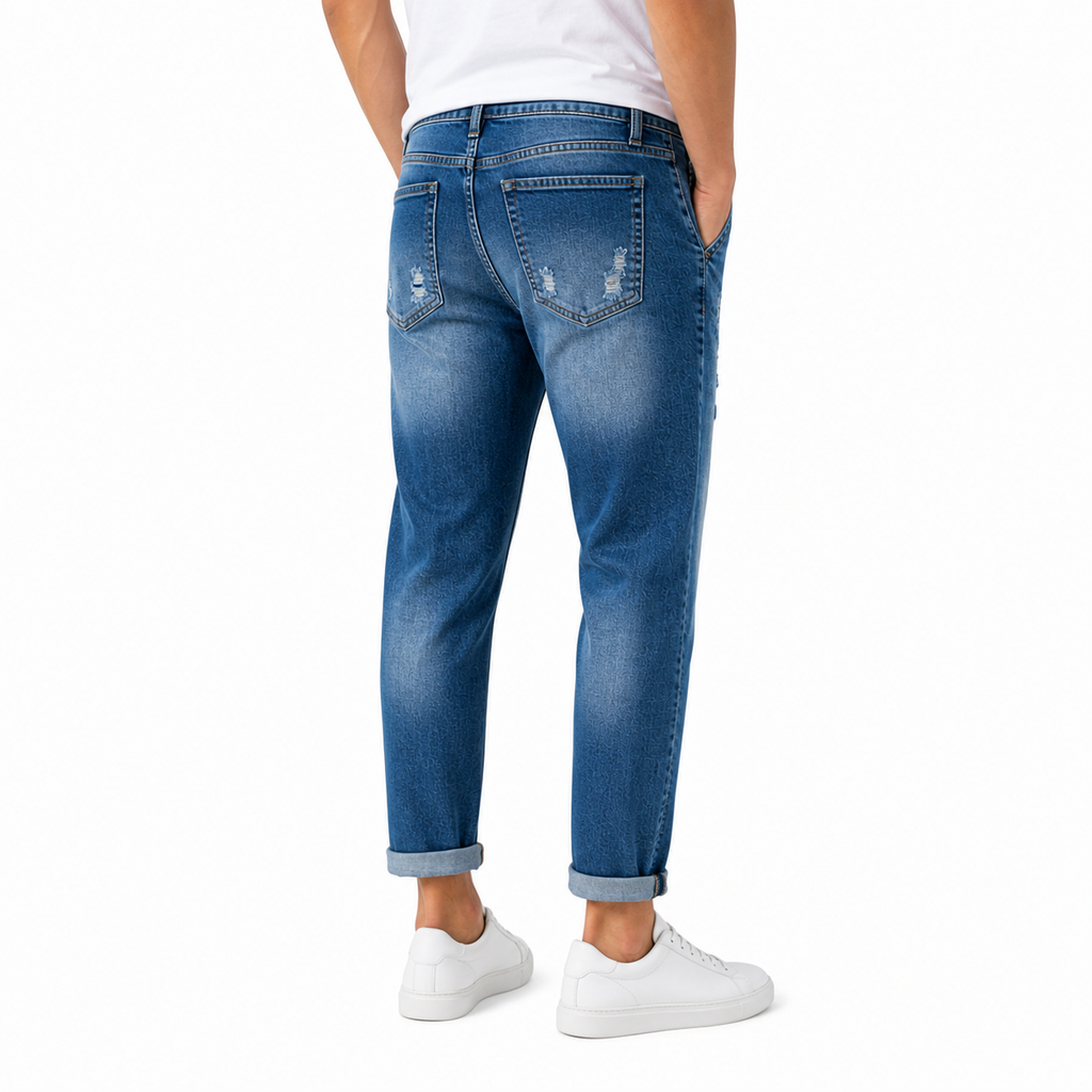 Relaxed Fit Distressed Jeans (INSIDE)