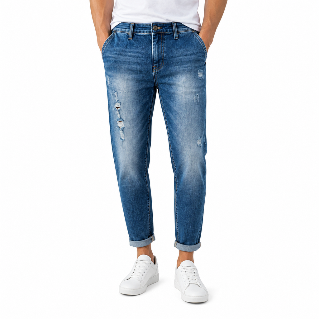 Relaxed Fit Distressed Jeans (INSIDE)