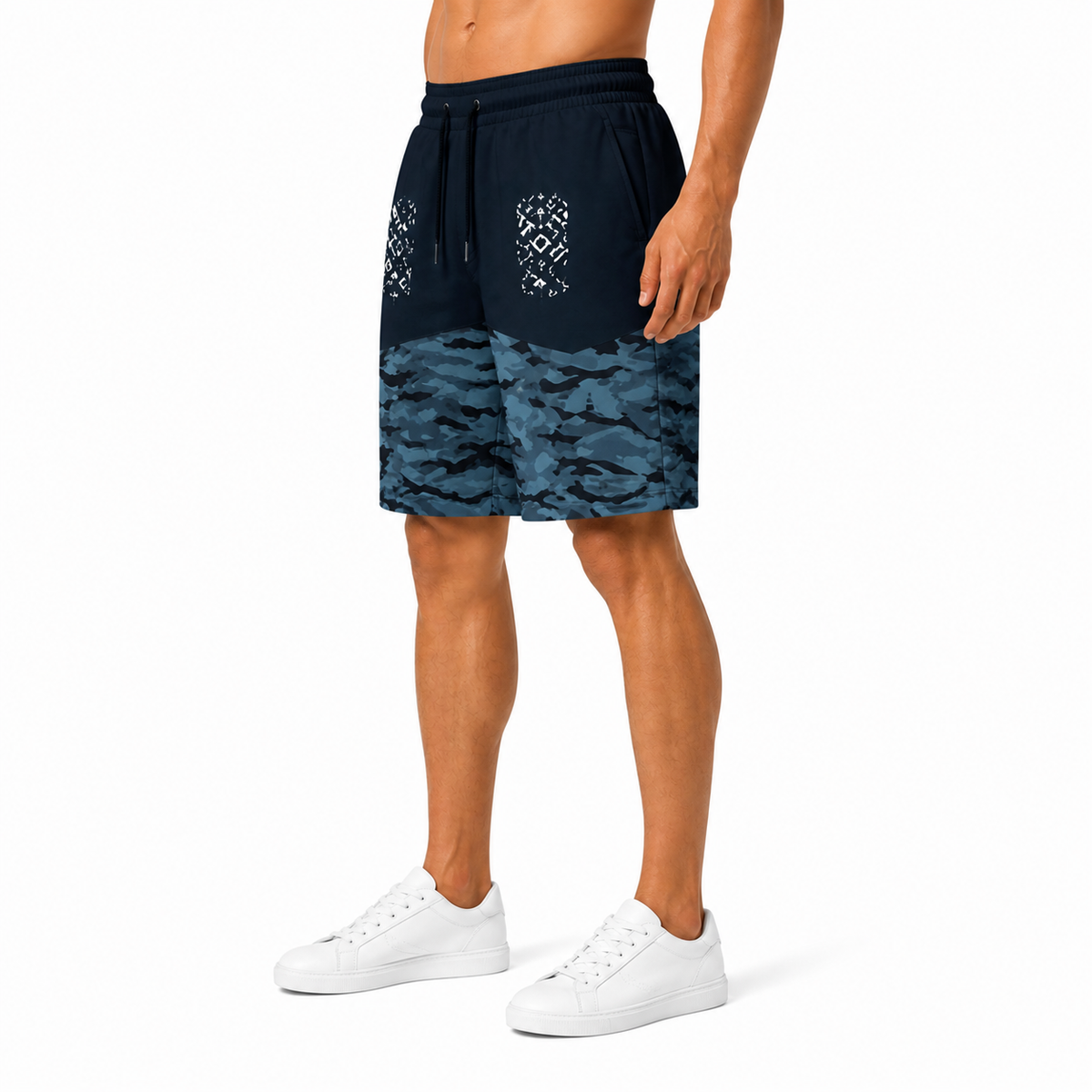 Modern Navy Camo Shorts(INSIDE)