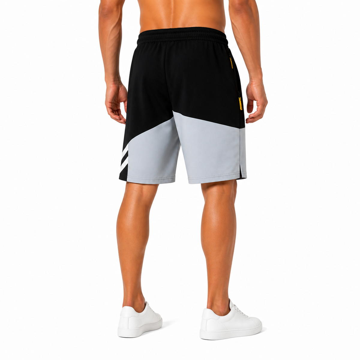 Geometric Grey Athletic Shorts(INSIDE)