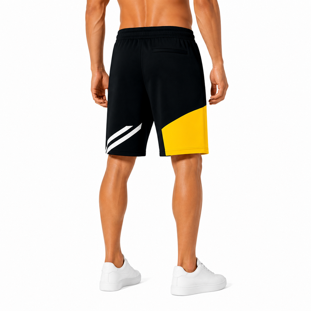 Dynamic Black Yellow Shorts(INSIDE)