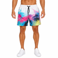 Vibrant Paint Splatter Swim Shorts(INSIDE)