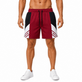 Burgundy Geometric Athletic Shorts(INSIDE)