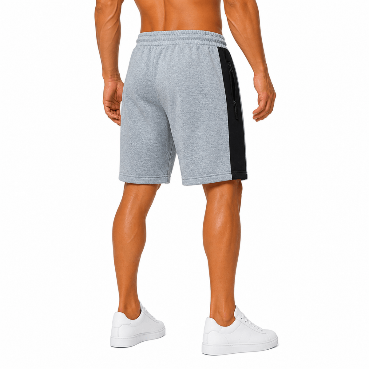 Grey Sporty Contrast Shorts(INSIDE)