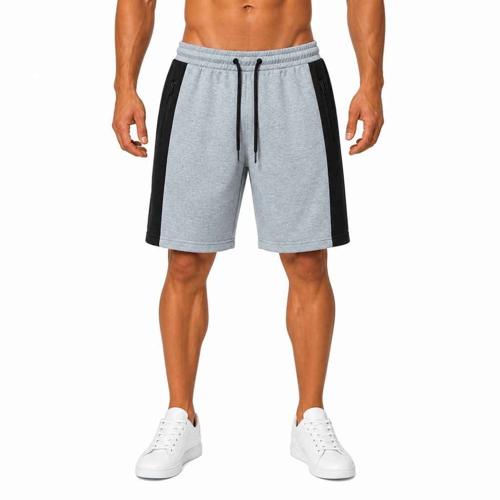 Grey Sporty Contrast Shorts(INSIDE)