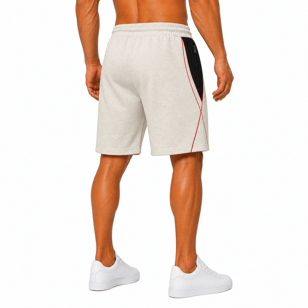 Grey Geometric Athletic Shorts(INSIDE)