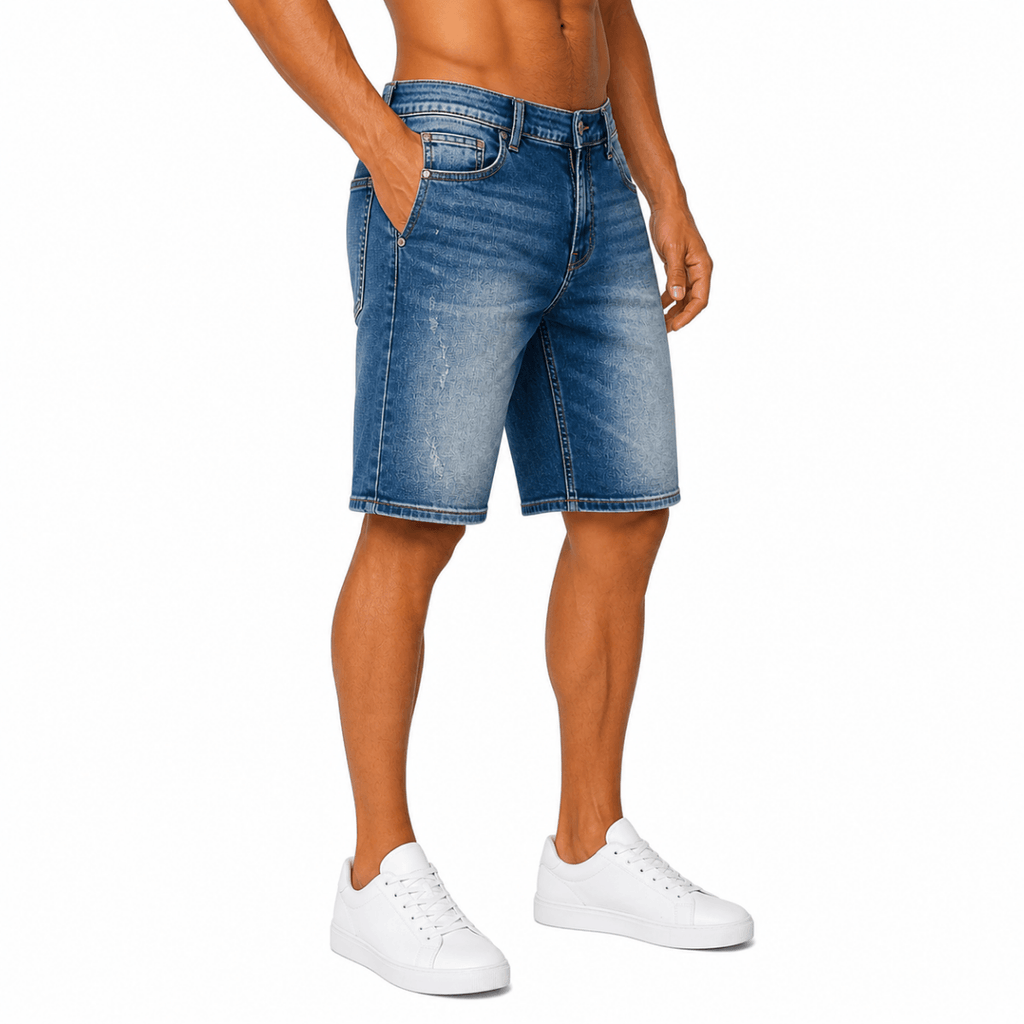 Classic Faded Blue Denim Shorts (INSIDE)