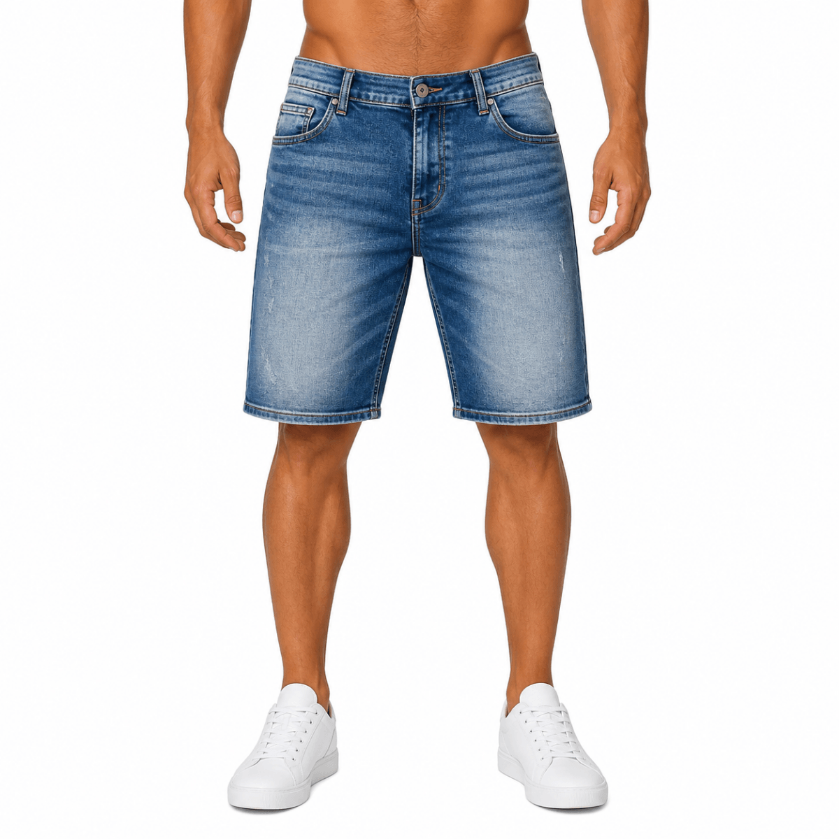 Classic Faded Blue Denim Shorts (INSIDE)