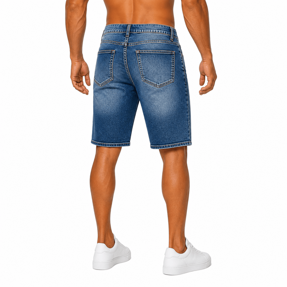 Classic Faded Blue Denim Shorts (INSIDE)