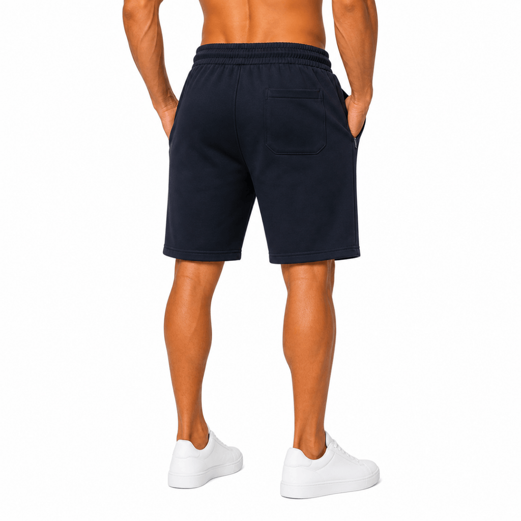 Navy Printed Athletic Shorts(INSIDE)
