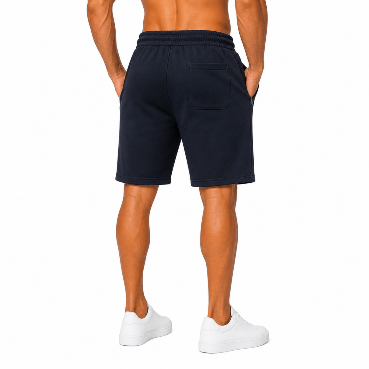 Navy Printed Athletic Shorts(INSIDE)