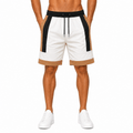 White Color-Block Athletic Shorts(INSIDE)