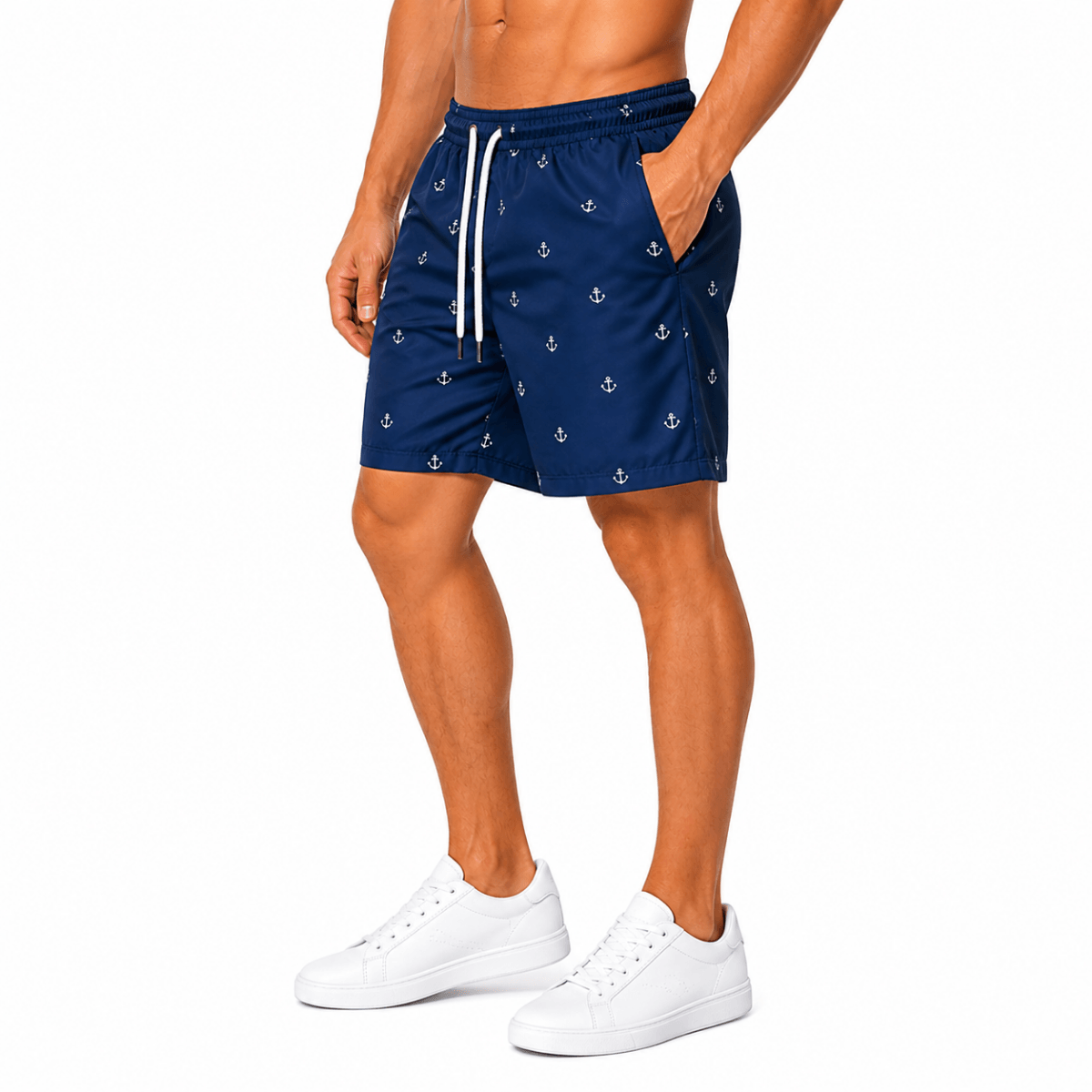 Navy Anchor Swim Shorts(INSIDE)