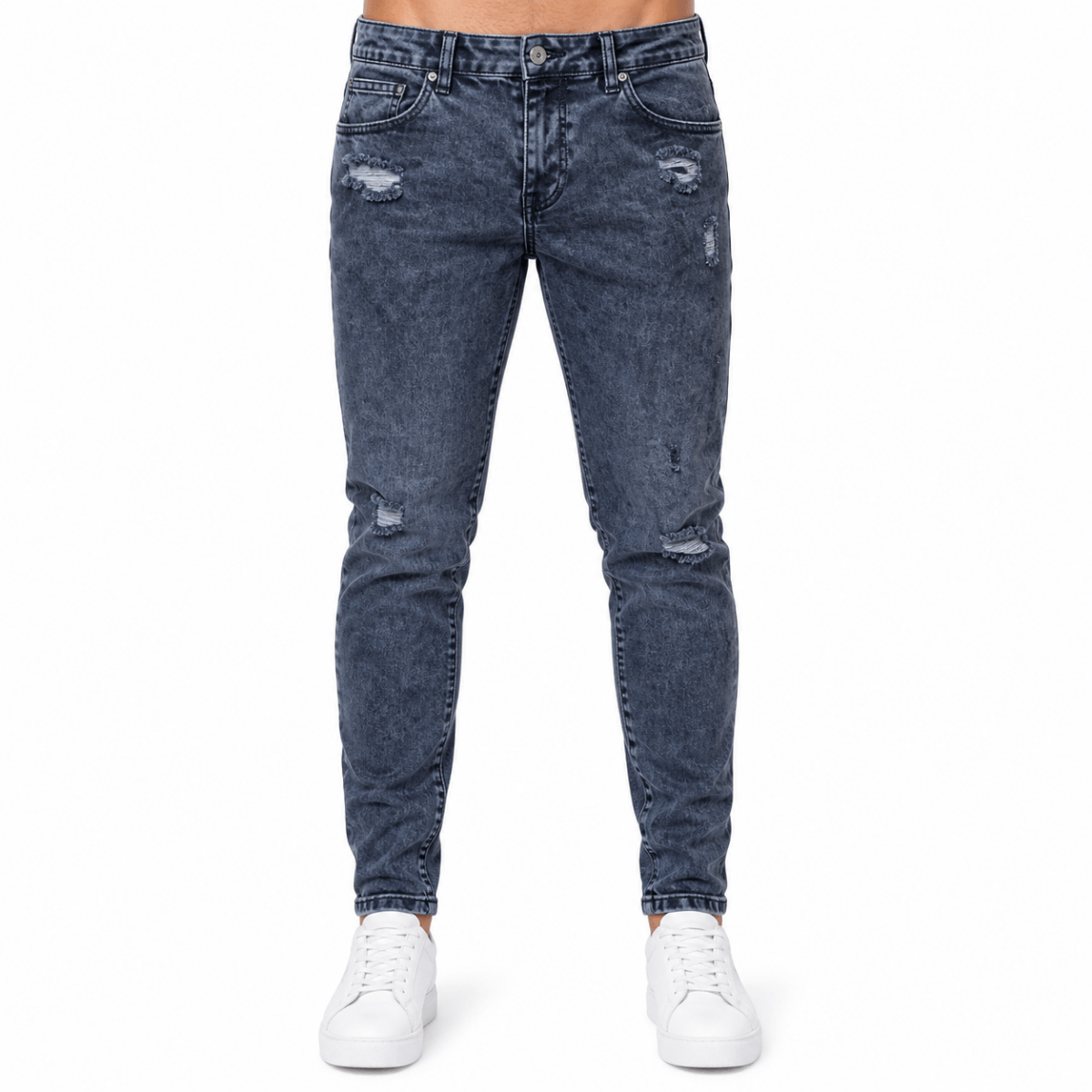 Dark Grey Distressed Jeans (INSIDE)