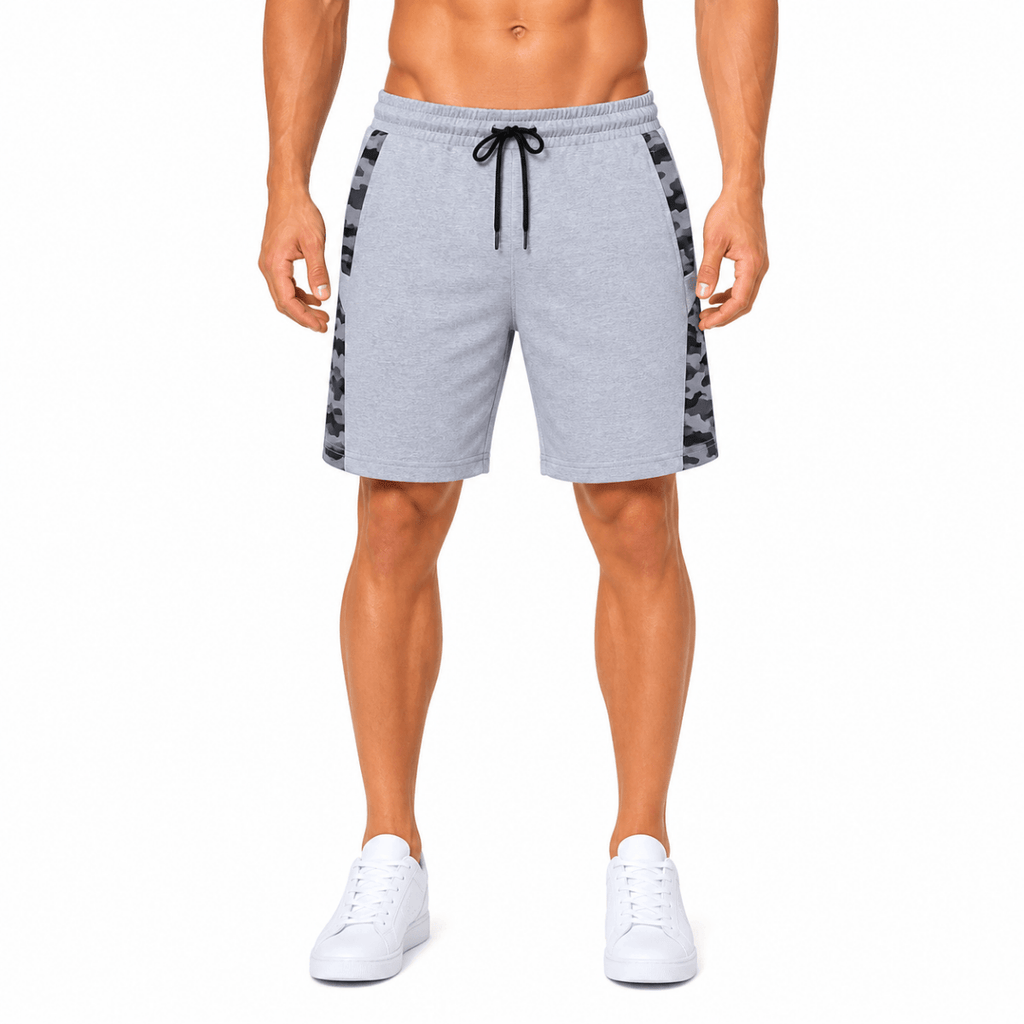 Grey Camo Sidestripe Shorts(INSIDE)