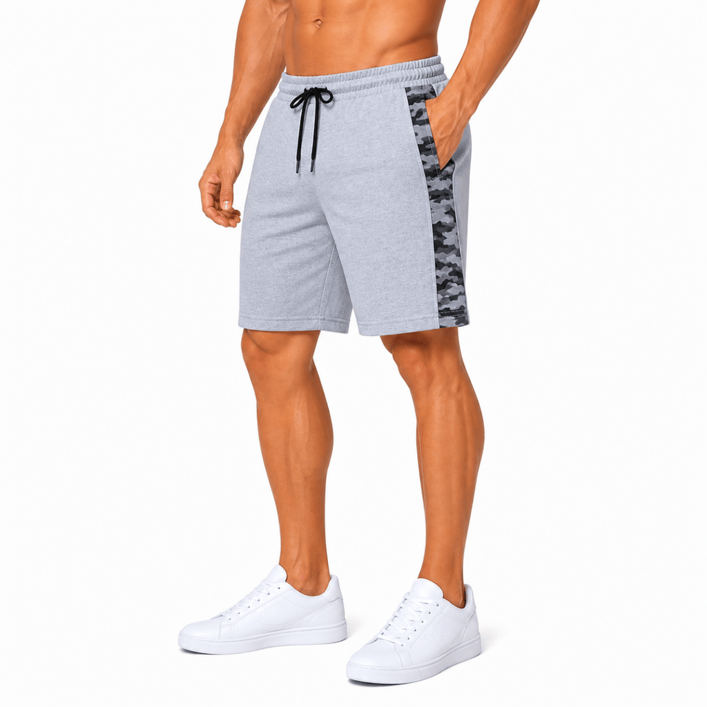 Grey Camo Sidestripe Shorts(INSIDE)
