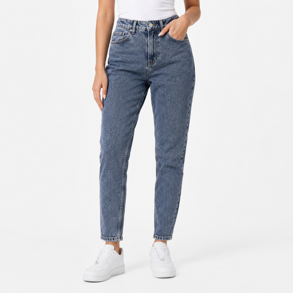 Dark Blue Straight Leg Jeans(INSID)