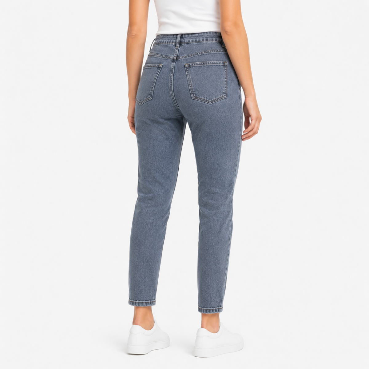 Dark Blue Straight Leg Jeans(INSID)