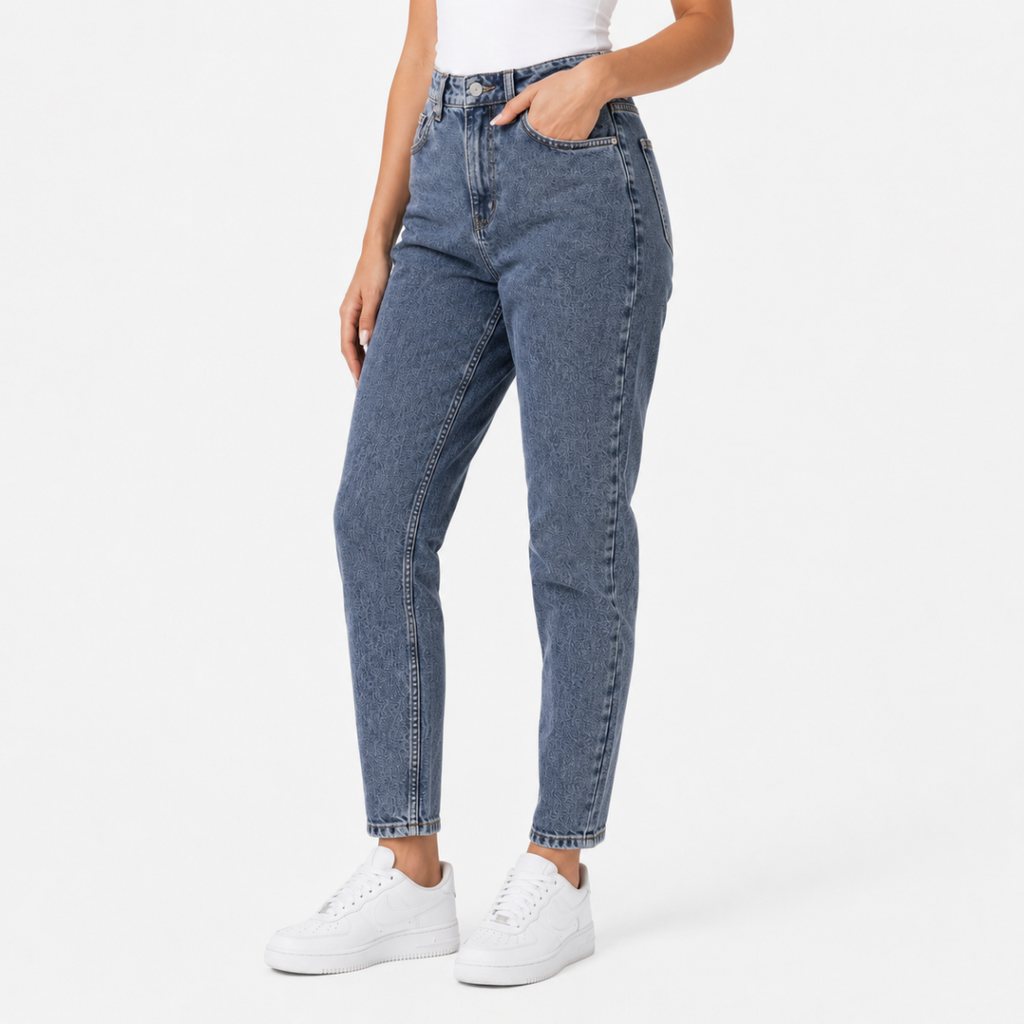 Dark Blue Straight Leg Jeans(INSID)