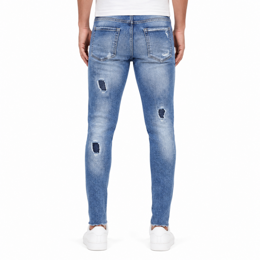 Blue Jeans with Modern Patch Details (INSIDE)