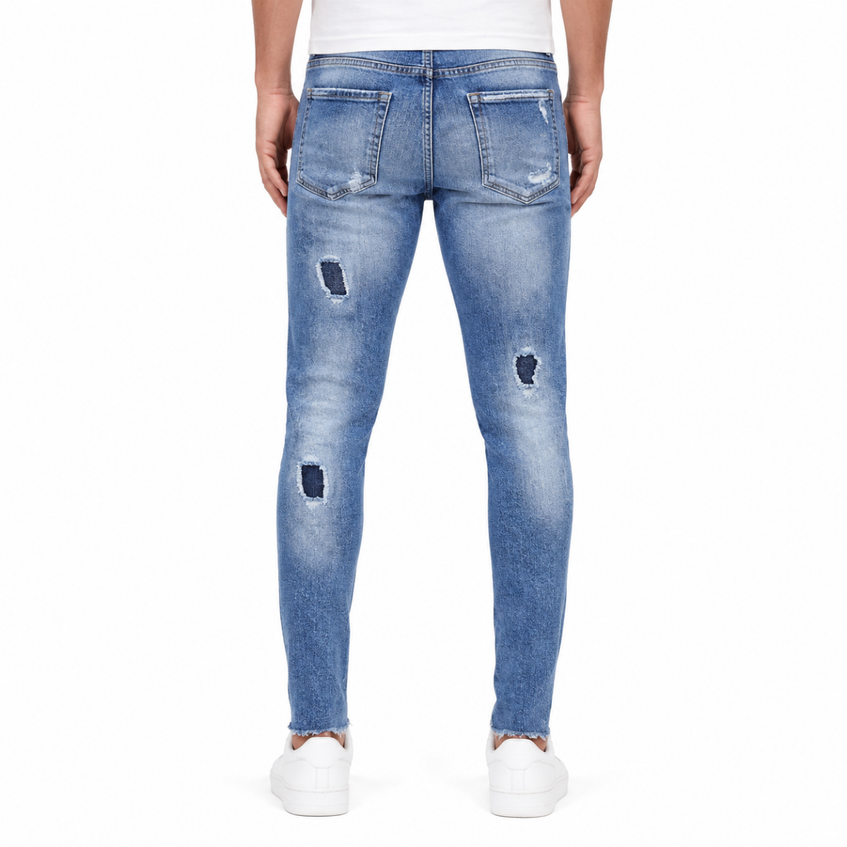 Blue Jeans with Modern Patch Details (INSIDE)