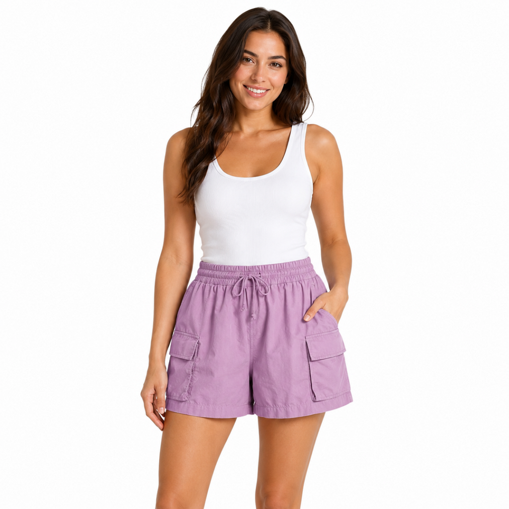 Comfortable Purple Cargo Shorts(INSIDE)