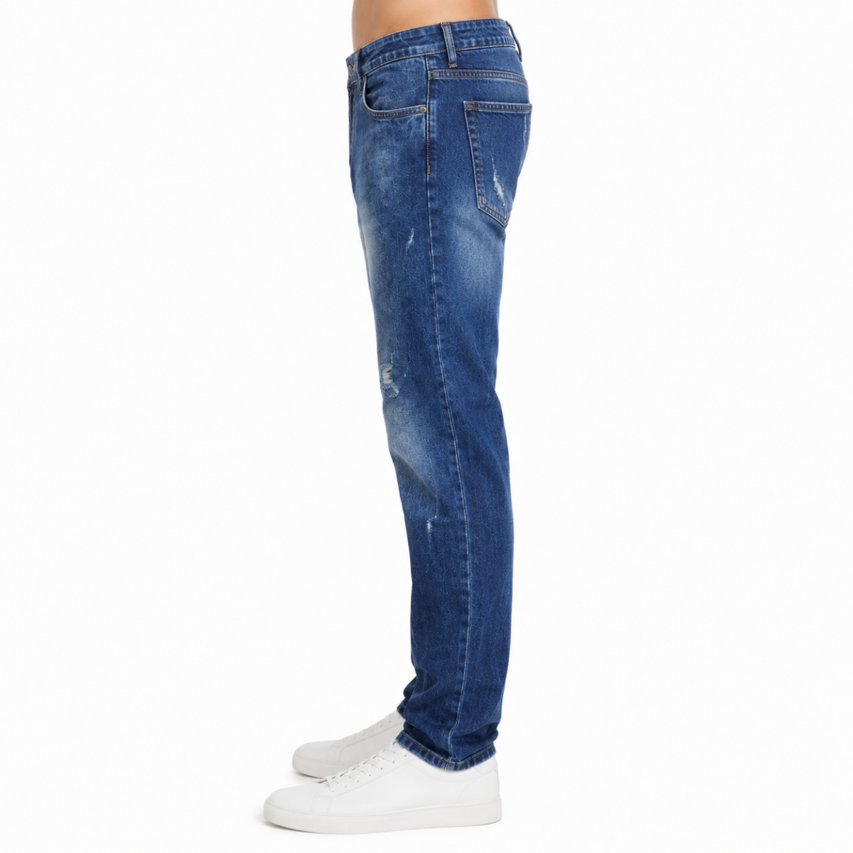 Dark Faded Wash Denim Jeans (INSIDE)