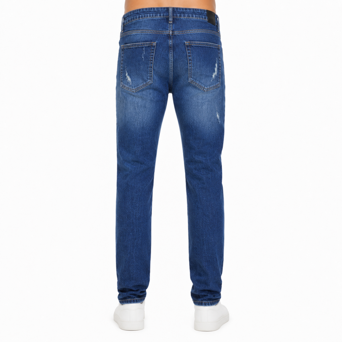 Dark Faded Wash Denim Jeans (INSIDE)