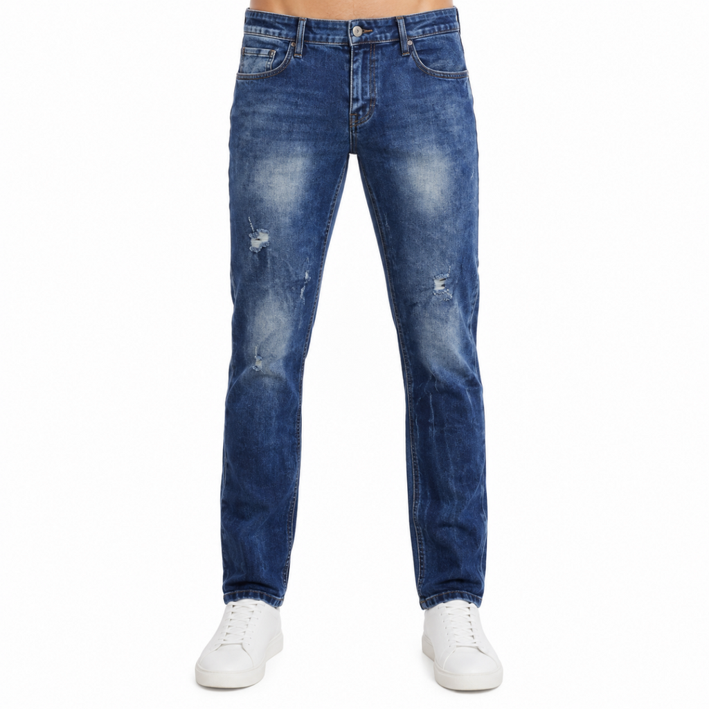 Dark Faded Wash Denim Jeans (INSIDE)