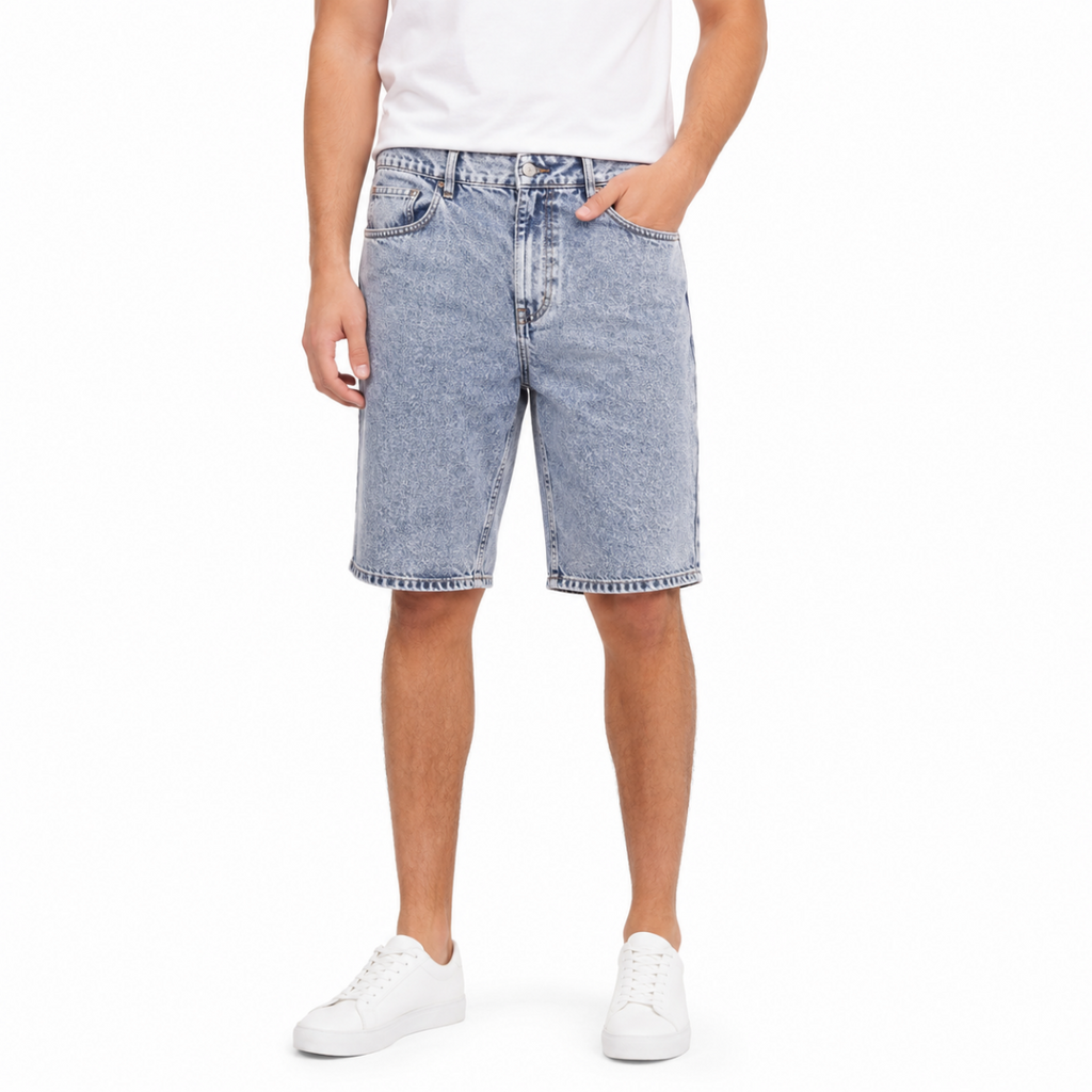 Trendy Printed Denim Shorts(INSIDE)