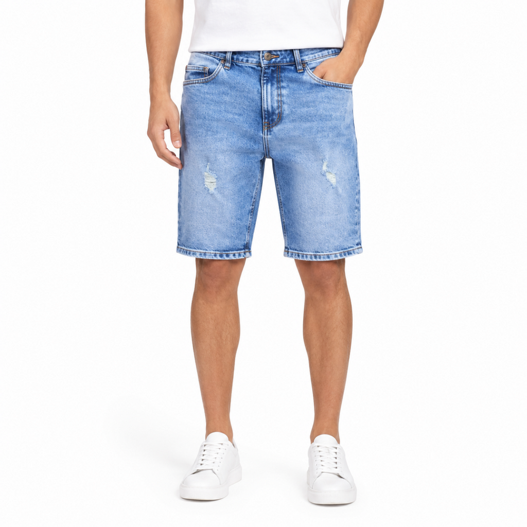 Classic Blue Denim Shorts(INSIDE)