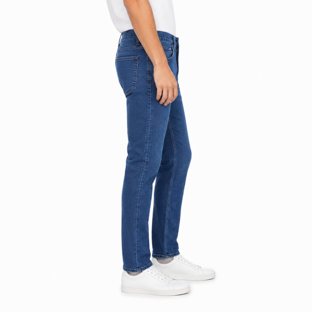 Men’s Deep Blue Slim-Fit Jeans(INSIDE)