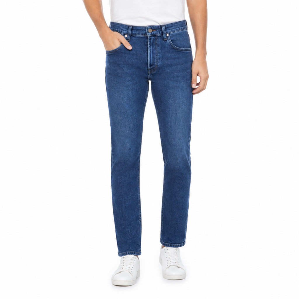 Men’s Deep Blue Slim-Fit Jeans(INSIDE)