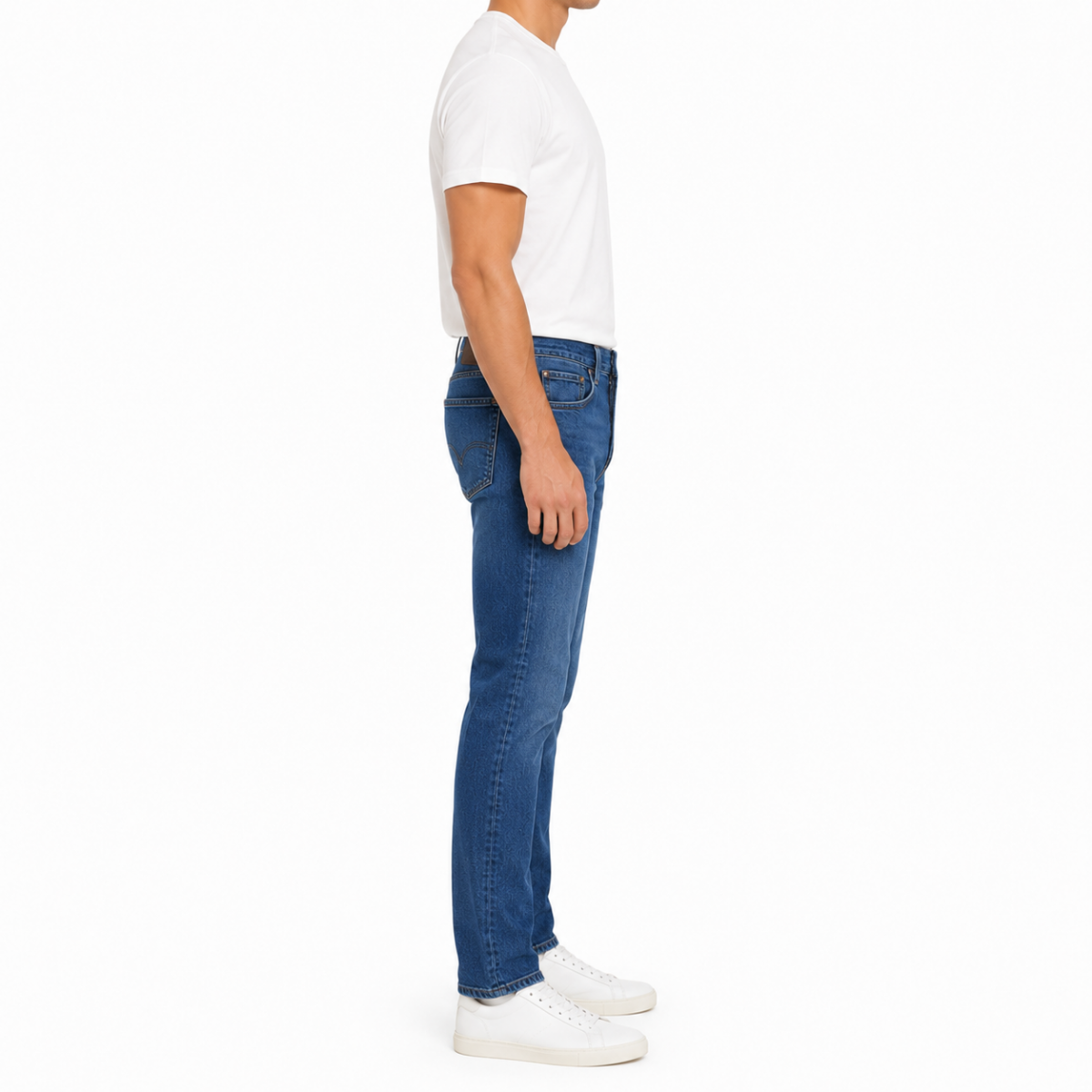 Men's Classic Blue Slim-Fit Jeans(INSIDE)