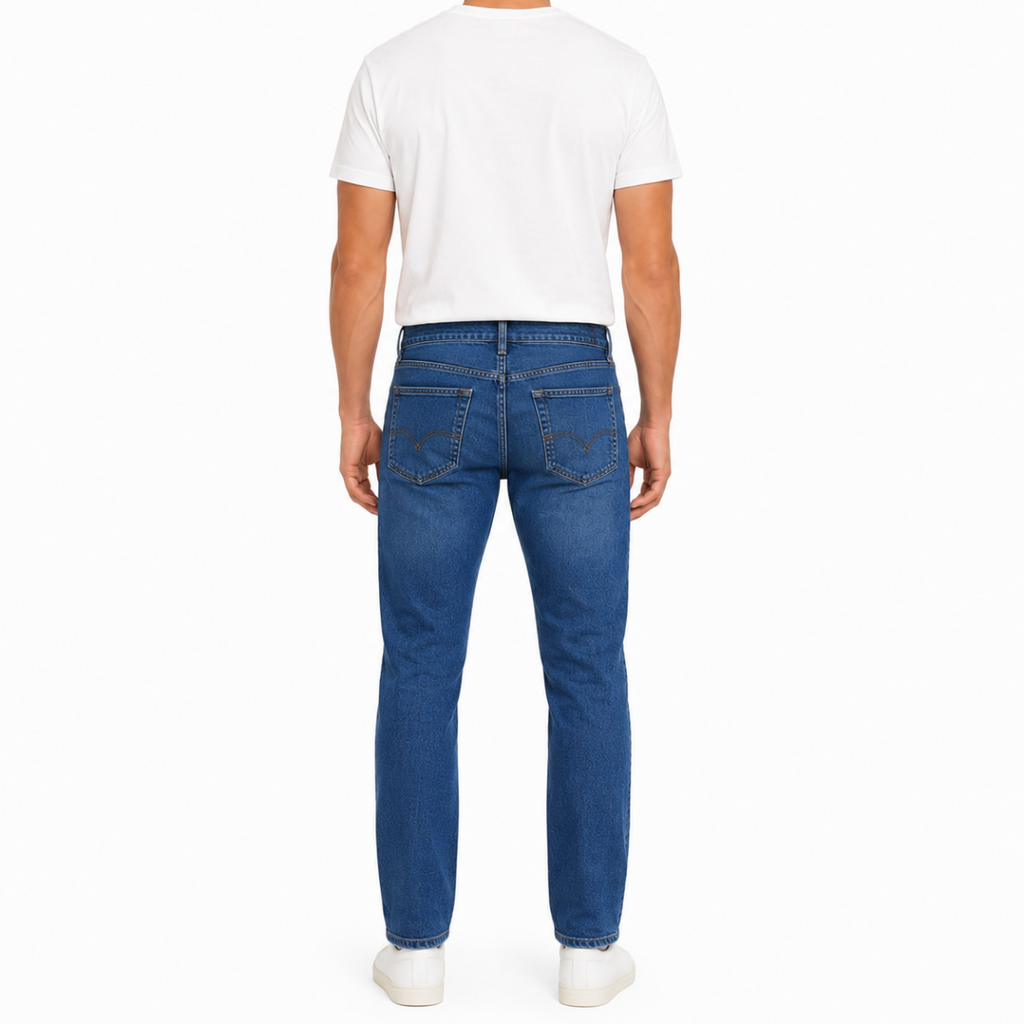 Men's Classic Blue Slim-Fit Jeans(INSIDE)