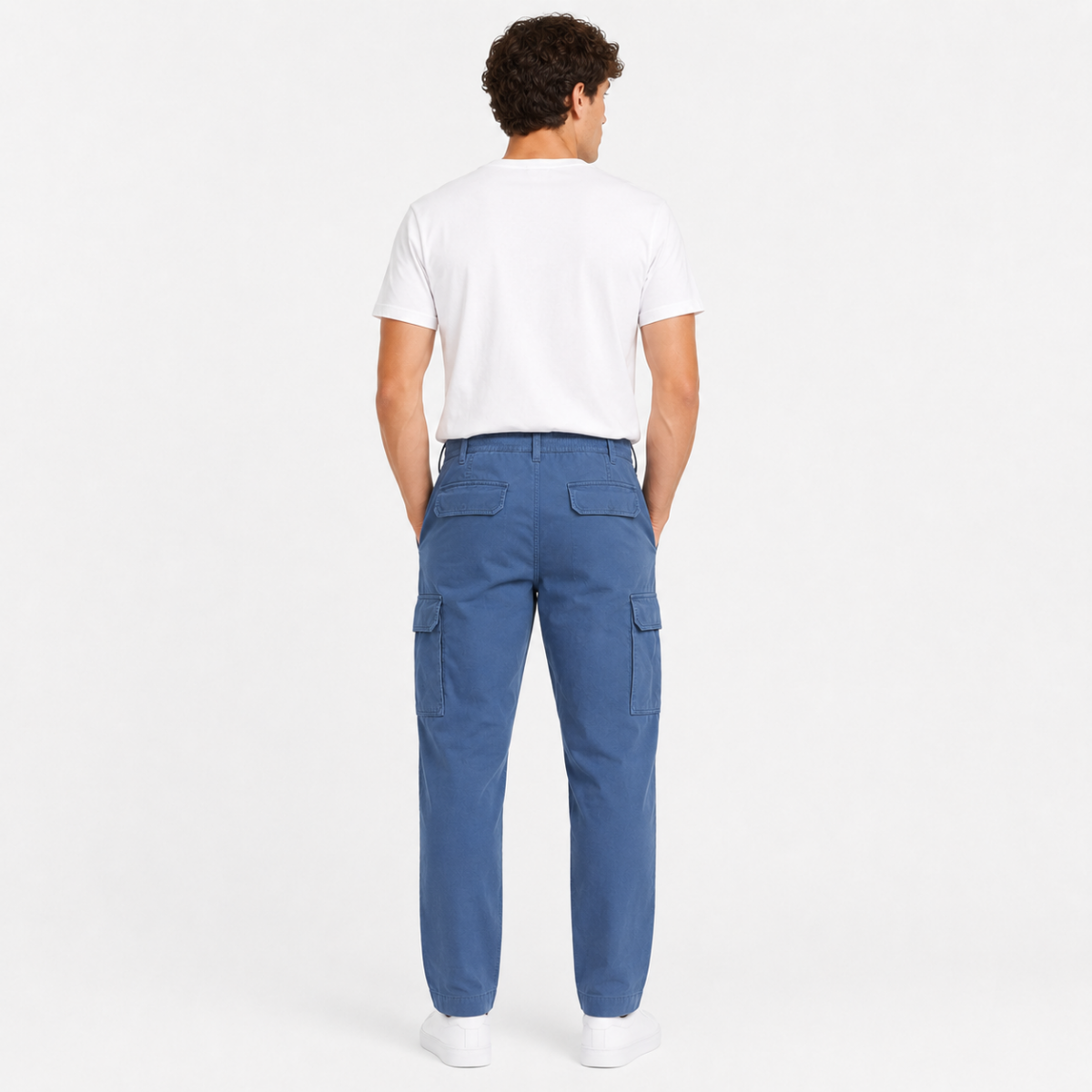 Men's Essential Steel Blue Cargo Pants(INSIDE)