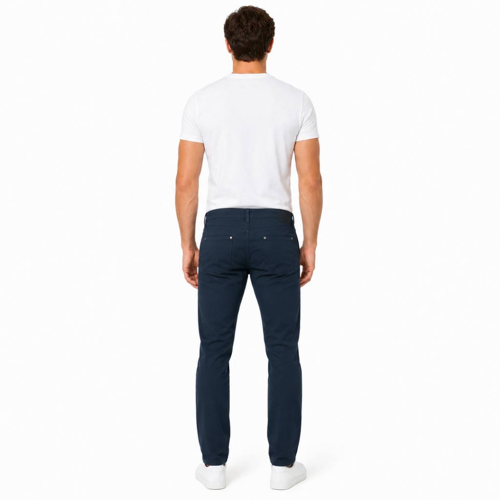 Men's Navy Essential Slim-Fit Chinos(INSIDE)