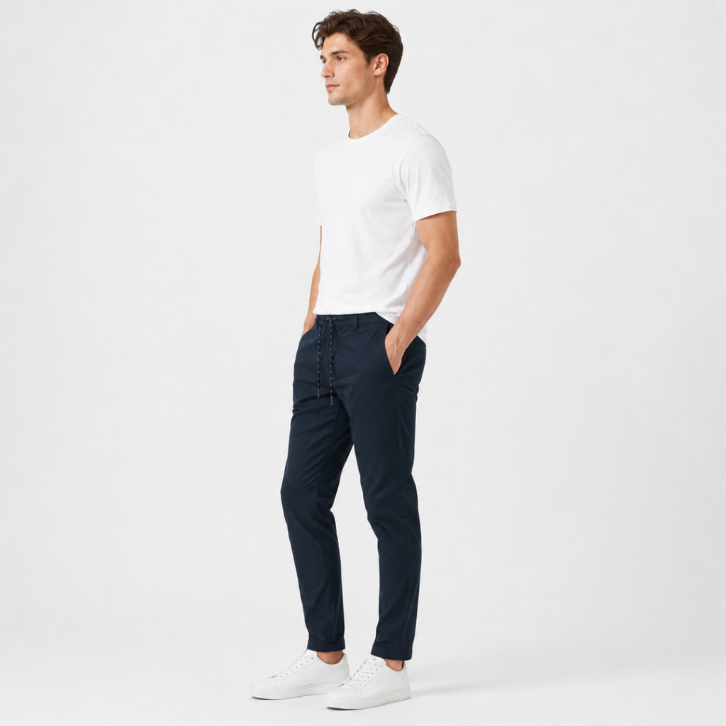 Men's Navy Hybrid Chino Joggers(INSIDE)