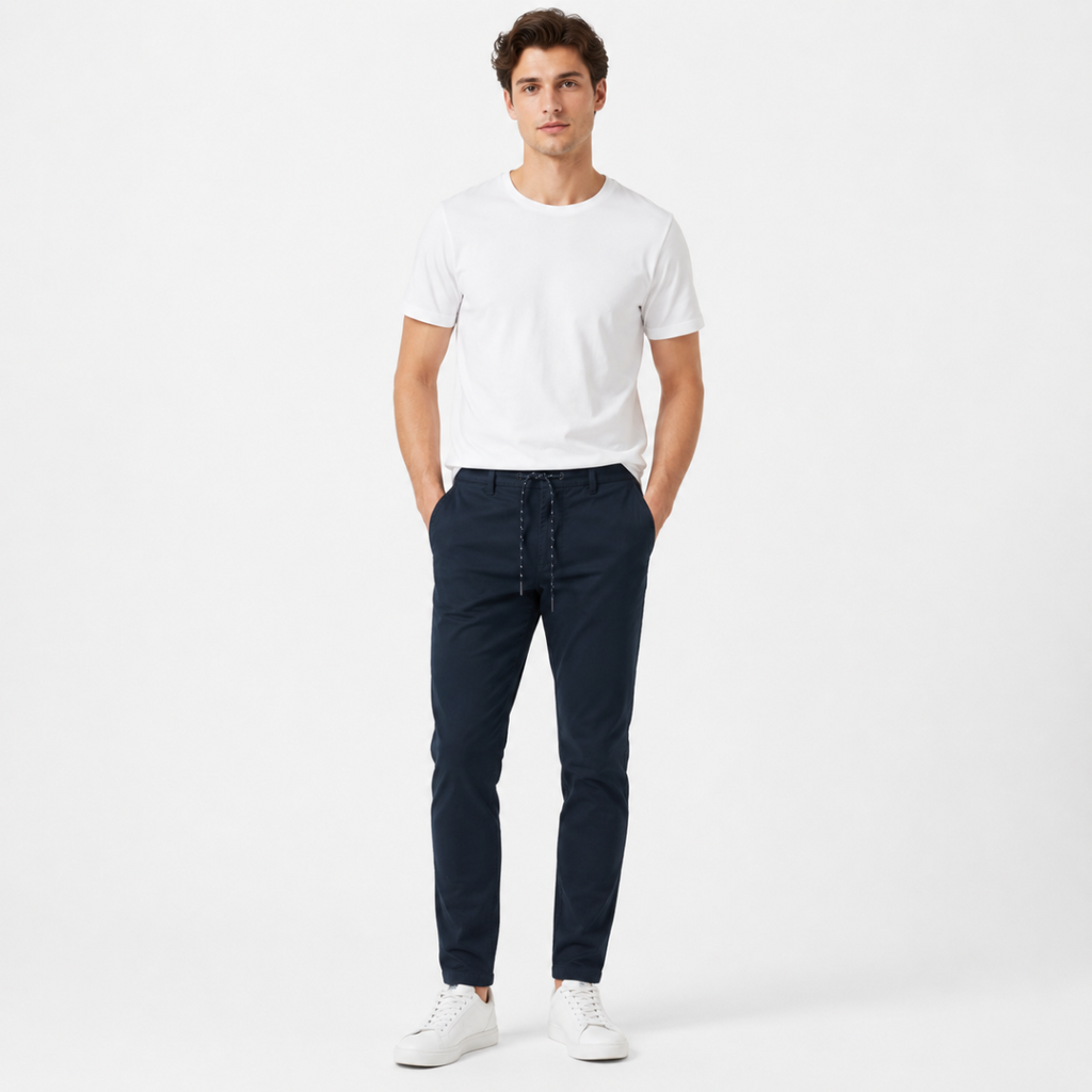 Men's Navy Hybrid Chino Joggers(INSIDE)