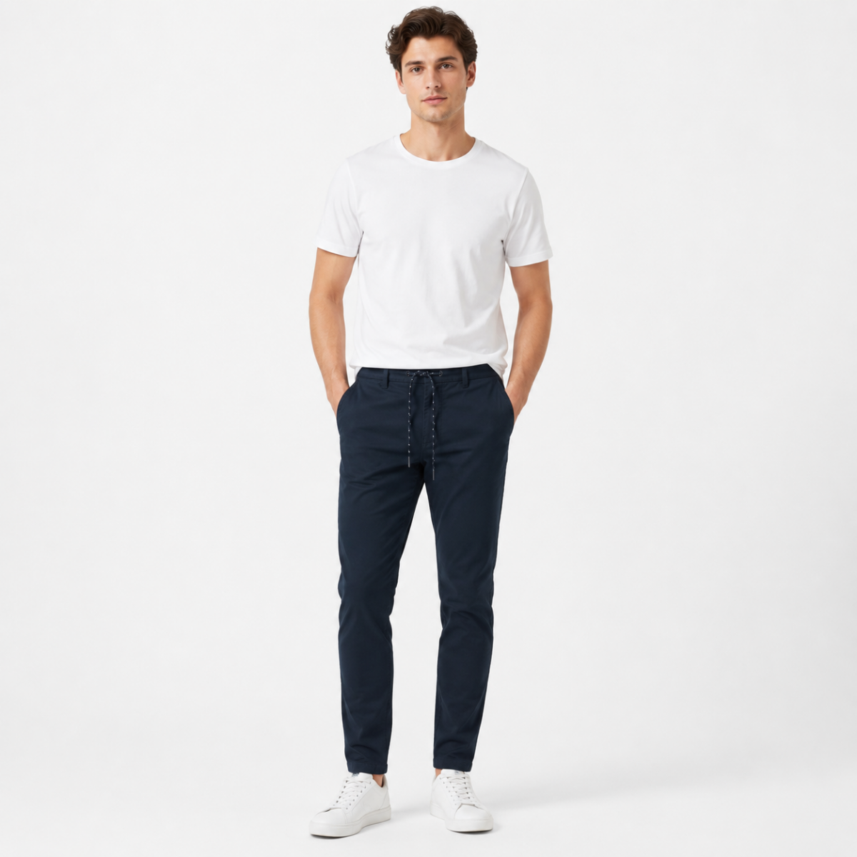 Men's Navy Hybrid Chino Joggers(INSIDE)