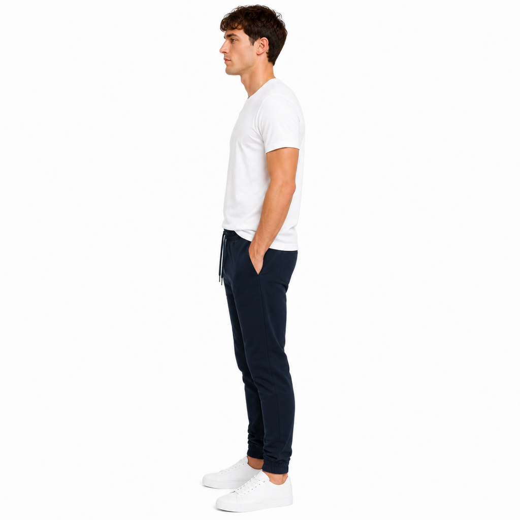 Men's Navy Core Fleece Sweatpants(INSIDE)