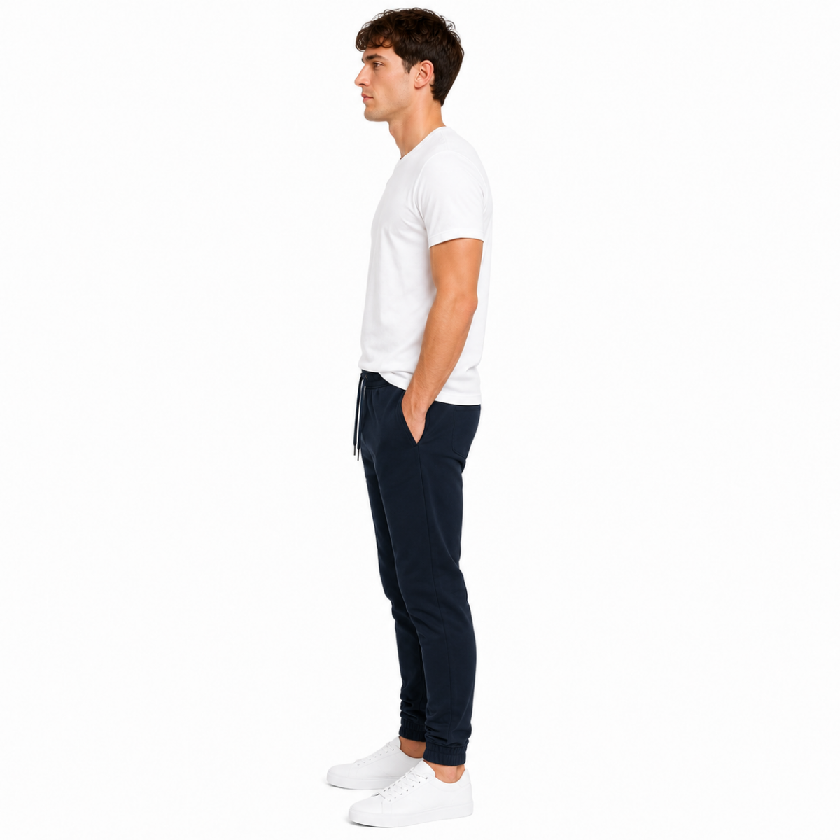 Men's Navy Core Fleece Sweatpants(INSIDE)