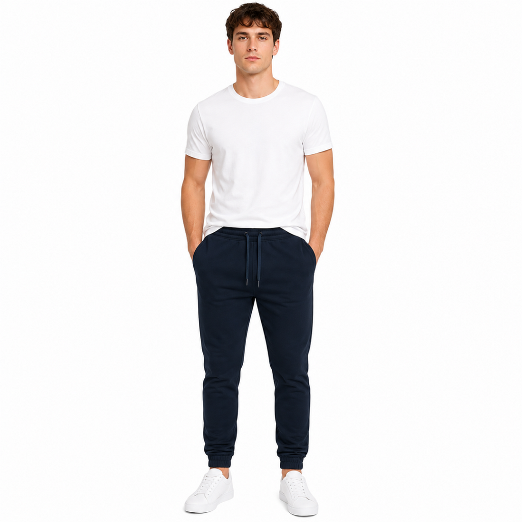 Men's Navy Core Fleece Sweatpants(INSIDE)