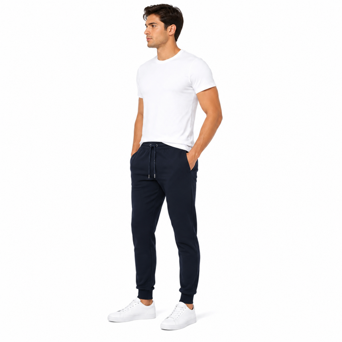 Men's Navy Comfort Cotton Joggers(INSIDE)