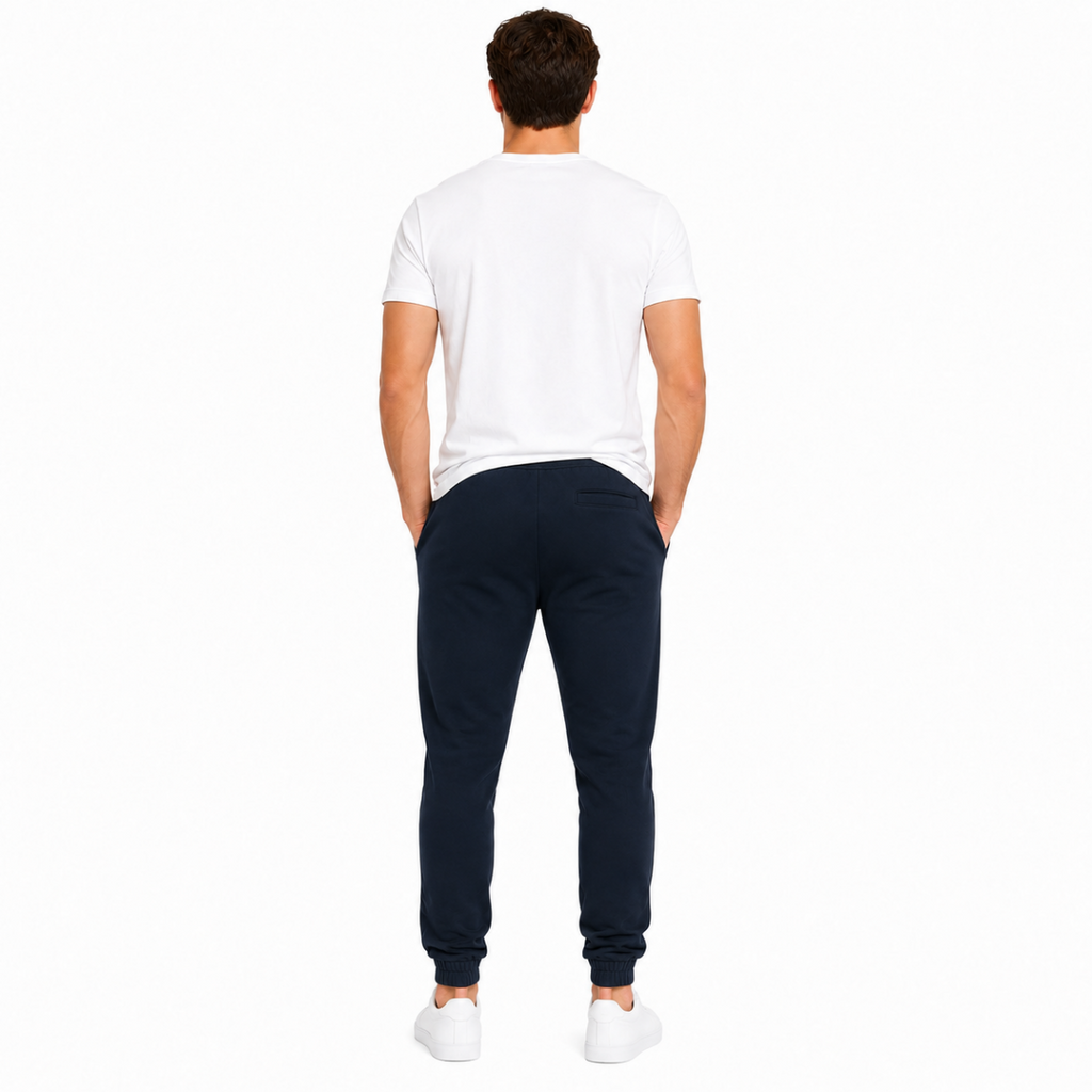 Men's Navy Comfort Cotton Joggers(INSIDE)